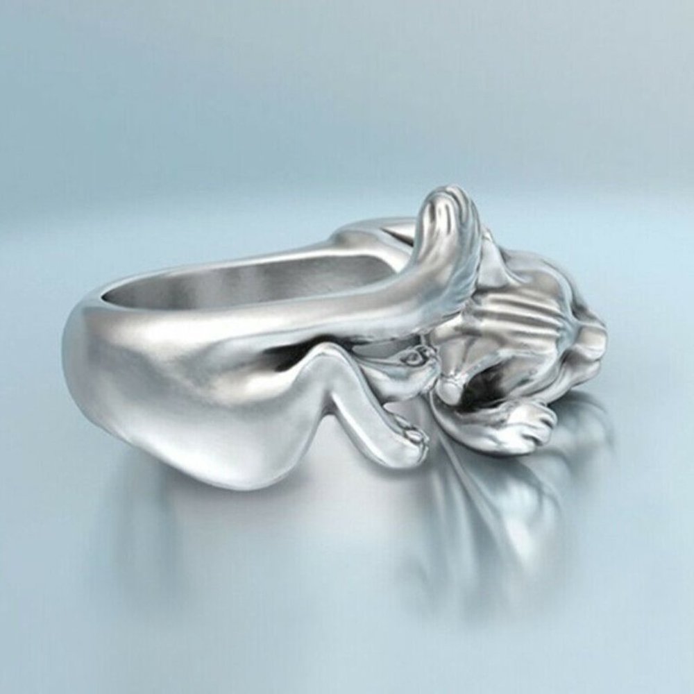 Adorable 925 Silver Kitty Ring - Picture 3 of 3
